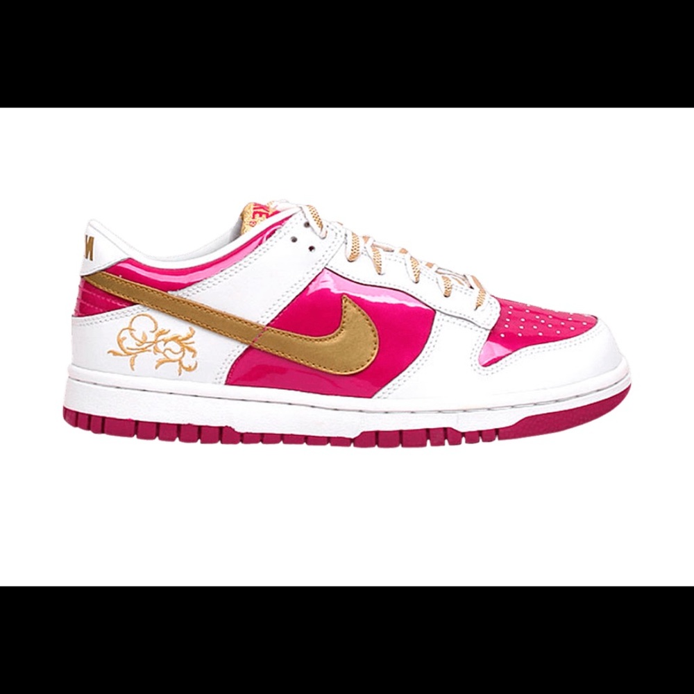 Nike dunk low GS rave pink gold